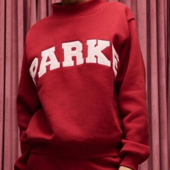 PARKE Crimson Valentine's Varsity Mockneck 💖💗